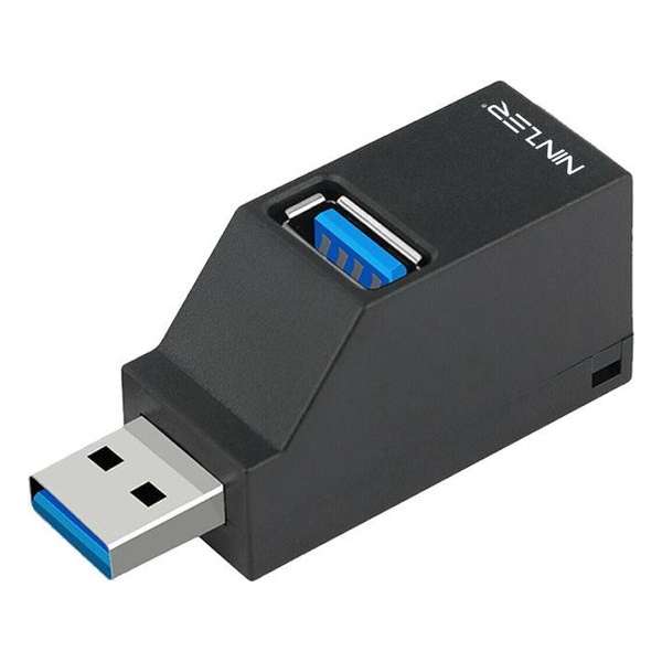 Ninzer® USB 3.0 en 2.0 HUB Adapter met 3 USB aansluitingen | Zwart