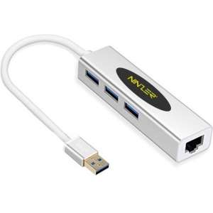 Ninzer® USB HUB 3.0 + Gigabit Ethernet LAN RJ45 internet aansluiting