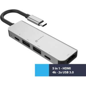 USB Hub | USB C naar HDMI | USB splitter | 5 in 1 | HDMI 4k - 2x USB 3.0