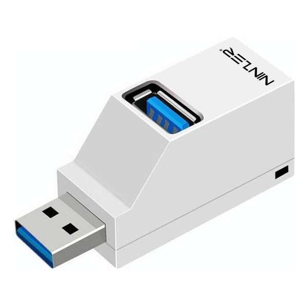 Ninzer® USB 3.0 en 2.0 HUB Adapter met 3 USB aansluitingen | Wit