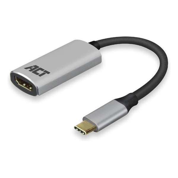 ACT AC7010 kabeladapter/verloopstukje USB-C HDMI Grijs