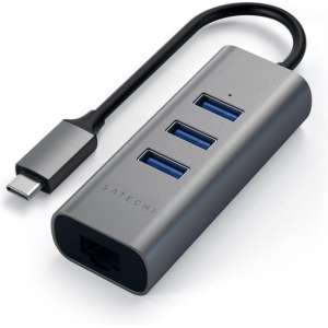 Satechi TYPE-C 3 Port USB 3.0 Hub & Ethernet - Space Grey