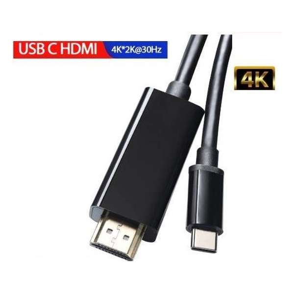 DrPhone USB 3.1 Type C naar HDMI Kabel - Adapter  - Converter HD 1080P 4k2k HDTV Video Kabel - 1.8m