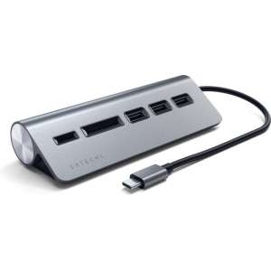 Satechi TYPE-C Aluminum USB Hub & Card Reader Space Grey