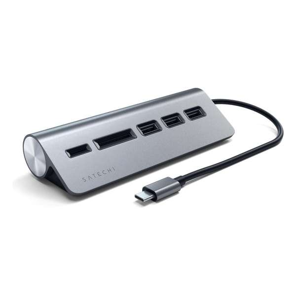 Satechi TYPE-C Aluminum USB Hub & Card Reader Space Grey