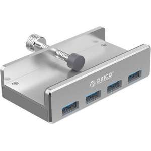 Hub met clip-on design 4 USB 3.0 poorten - Aluminium
