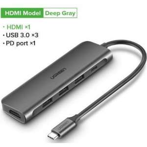 Ugreen USB-C Docking Station Hub - HDMI 4K, USB-C en 3x USB 3.0 - MacBook (Thunderbolt 3) en Laptops