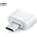 A-Konic© Set van 2 stuks | verloop adapter USB-adapter naar Micro-usb | Opzetstuk | USB to Micro usb Converter | Wit