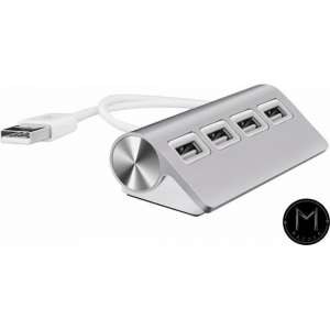 Mazuva | 4 in 1 USB HUB | Splitter | Switch | Space Grey | Zilver