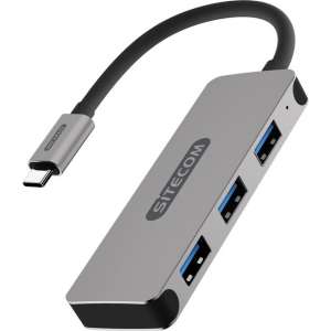 Sitecom CN-387 - USB-C naar 3x USB Hub - Grijs
