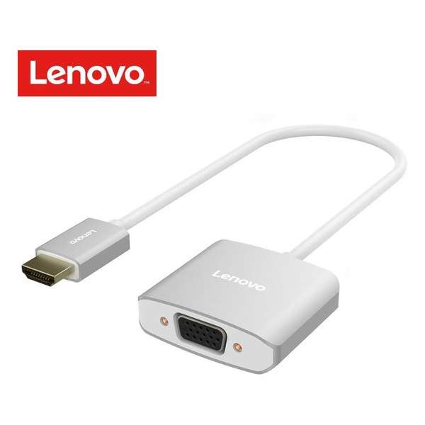 Lenovo - HDMI naar VGA kabel - Aluminium behuizing, gold plated - 15cm