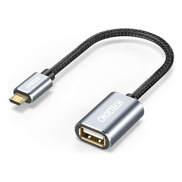 Choetech - Micro-USB male naar USB-A female OTG kabeladapter - 20 cm