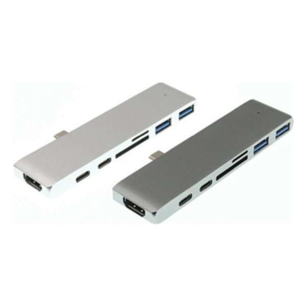 Garpex® 7-in-1 USB C naar HDMI (4K), USB 3.0 Thunderbolt, SD & Micro SD TF hub