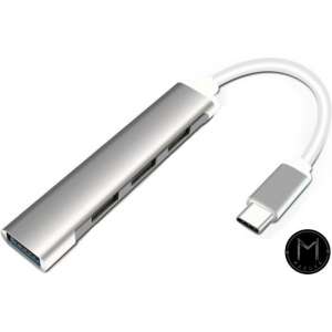 Mazuva | 4 in 1 USB-C HUB | Voor Apple MacBook|USB-C | USB 3.0 | 3x USB 2.0 |  SpaceGray