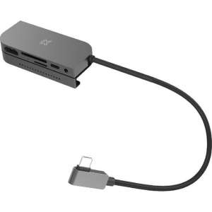 iPad Pro en MacBook Type-C Hub Adapter Connector, USB-C, USB-A, HDMI (4K),  SD-kaartlezer en audiopoorten