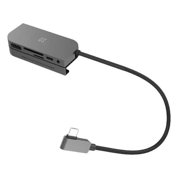 iPad Pro en MacBook Type-C Hub Adapter Connector, USB-C, USB-A, HDMI (4K), SD-kaartlezer en audiopoorten iPad Pro en MacBook Type-C Hub Adapter Connector, USB-C, USB-A, HDMI (4K), SD-kaartlezer en audiopoorten