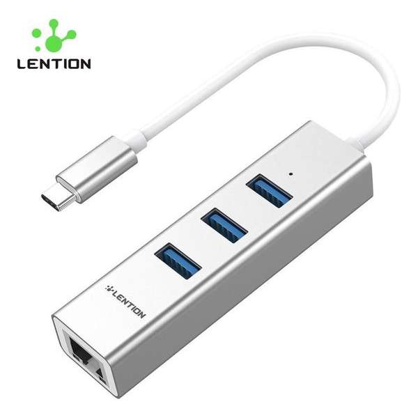 Lention - USB-C - 3x USB 3.0 Poorten - Ethernet/Internetkabel plug - CB-TP-C23s