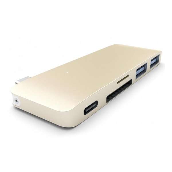 Satechi Type-C USB Passthrough HUB - Gold