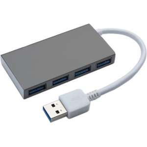 Maxxions Aluminium USB Hub - 4x USB 3.0 - Aluminium - Grijs