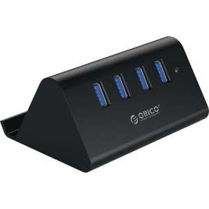 Orico USB 3.0 Hub 4 poorten - smartphone/tablethouder - Zwart