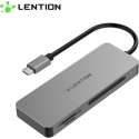 Lention - Premium USB-C 3 in 1 Hub - SD kaartlezer - Micro Kaartlezer - CF Kaartlezer - Macbook/Laptop CB-TP-C12-GRY