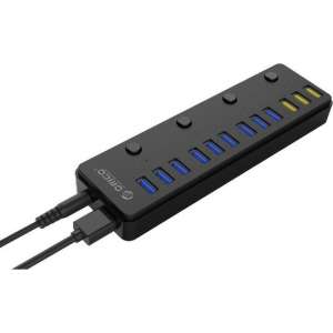 ORICO USB 3.0 Hub met oplaadpoorten 12-poorts Zwart