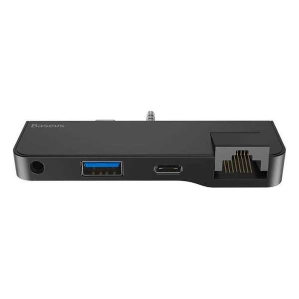 Multifunctioneel Hub for Microsoft Surface GO LAN/RJ45 + USB C PD + USB 3.0 + Jack Plug 3.5mm