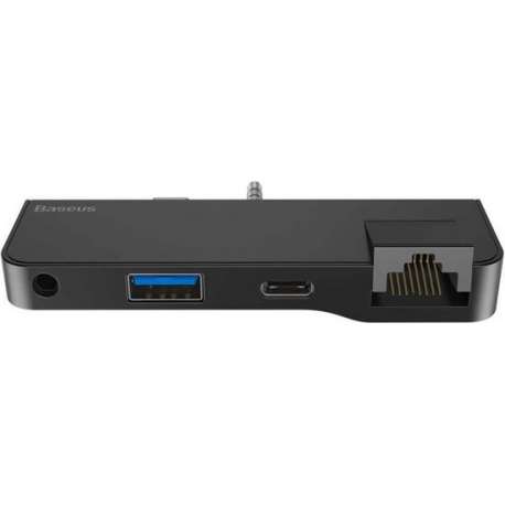 Multifunctioneel Hub for Microsoft Surface GO LAN/RJ45 + USB C PD + USB 3.0 + Jack Plug 3.5mm