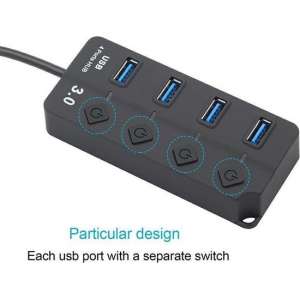USB 3.0 TO 4*USB 3.0 port adapter with LED switch