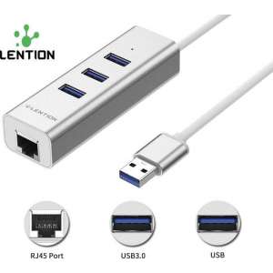 Lention - USB 3.0 Dock - 3x USB 3.0 Poorten - Ethernet/Internetkabel plug  - CB-TP-H23s