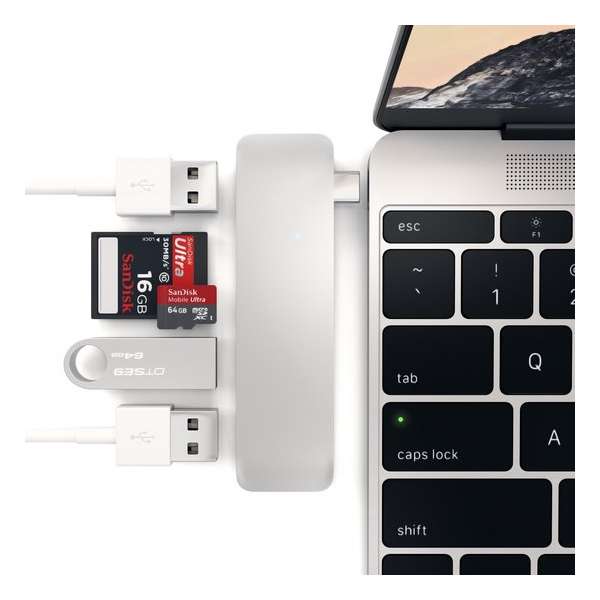 Satechi Type-C USB Combo Hub - Silver