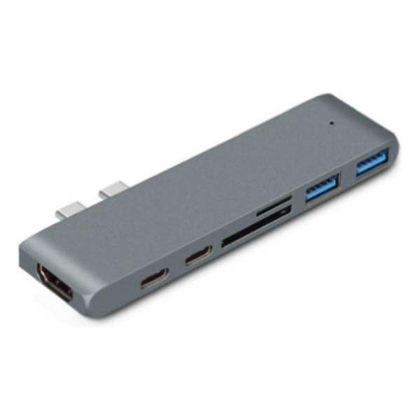 Garpex® 7-in-1 USB C naar HDMI (4K), USB 3.0 Thunderbolt, SD & Micro SD Kaart hub