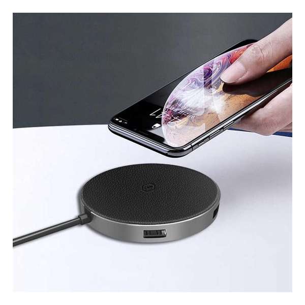 WIWU Apollo A641 5-in-1 USB-C Hub & Wireless Charger - Zilver