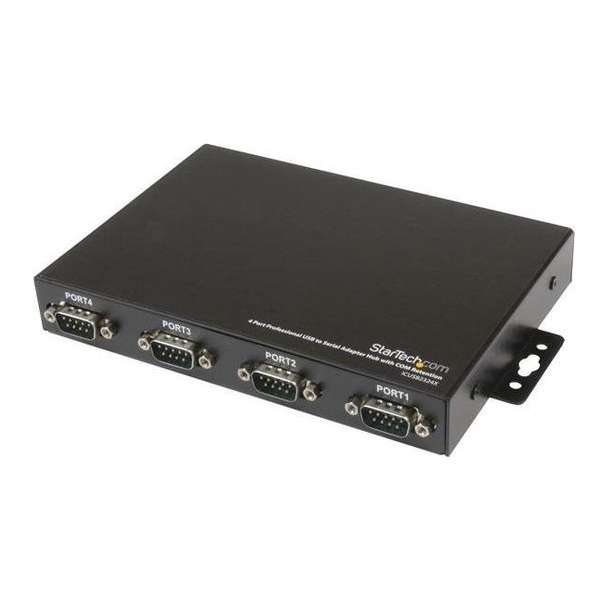 StarTech.com interface hubs Professionele USB naar 4 Seriële Poort Adapter Hub met COM-behoud