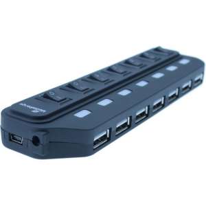 MediaRange 7-Poorts USB 2.0 Hub met aan/uit knop