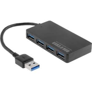 Portable super snelle 4 Poorts USB 3.0 HUB LED Indicator 5Gbps Hot-swap en Plug en Play