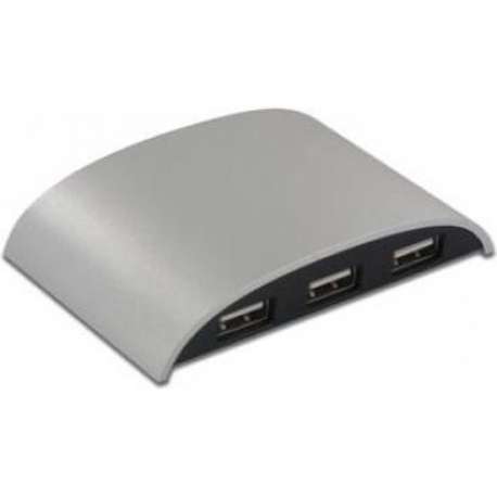 LMP iHub 3.0, 4 Port USB 3.0 Hub, LED, Alu-design, incl. power adaptor 5V/4A,