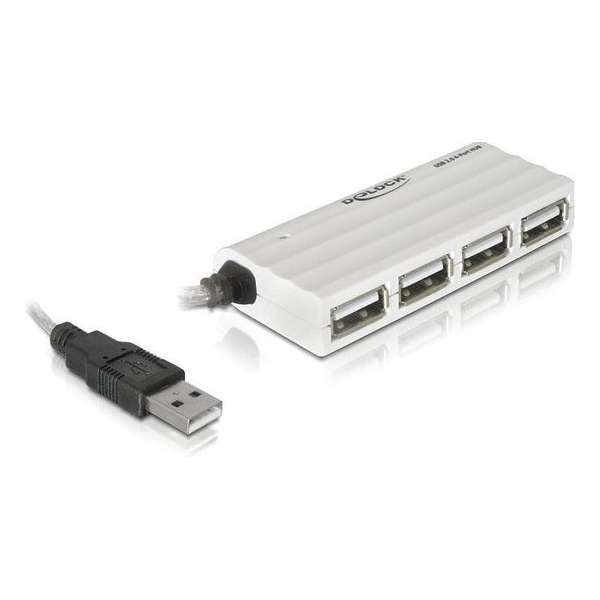 Delock - 4-Poorts USB 2.0 Hub - Wit