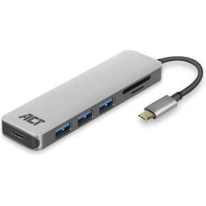 USB-C Hub met kaartlezer en PD Pass-Through poort -AC7050