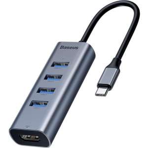 Baseus USB-C USB / HDMI Hub 5 Poorten voor Macbook Grijs