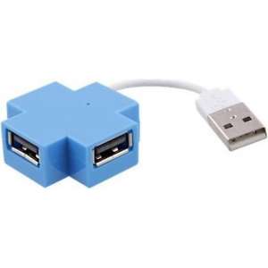 4 Poorts USB Hub | USB Splitter Hub Hoge Snelheid | 4 Poorten USB Hub 2.0 Combo Hub Voor PC Laptop Notebook Computer - Blauw
