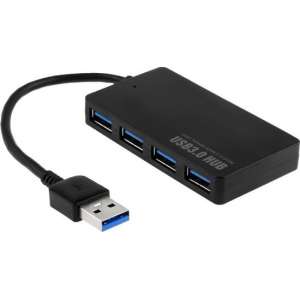 USB 3.0 Male naar 4X USB 3.0 Female Premium Adapter Hub | Tot 5GBps | Zwart