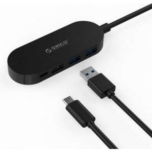 Orico USB-C hub met 3x USB-A en 1x USB-C poort - zwart