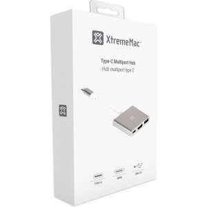 XtremeMac XAH-HUC-03 notebook dock & poortreplicator Bedraad USB 3.0 (3.1 Gen 1) Type-C Aluminium, Wit