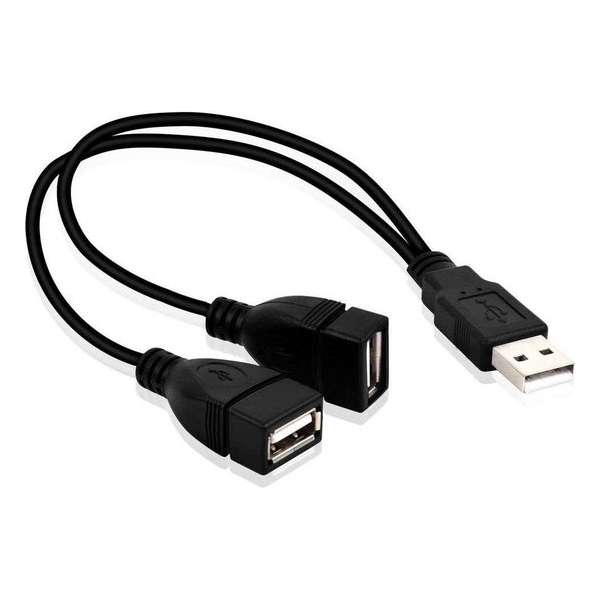 USB hub | 2 poorten | USB 2.0 | Plug & play | 30 centimeter | Zwart