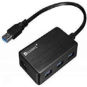 4-Port USB 3.0 HUB  DM-0005 (Zwart)