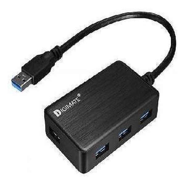 4-Port USB 3.0 HUB  DM-0005 (Zwart)