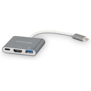 Promate Unihub-C2 USB-C Hub naar USB 3.0 - 4K HDMI en USB-C