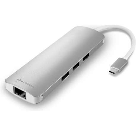 Sharkoon USB 3.0 Type C Combo Adapter interfacekaart/-adapter HDMI,RJ-45,USB 3.0