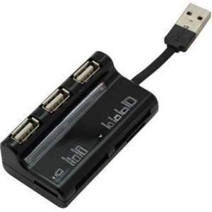 USB-kaartlezer alles-in-een en 3 port USB-hub USB 2.0 ON410